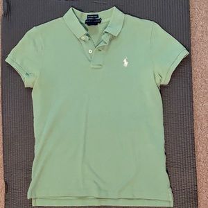 Green skinny polo